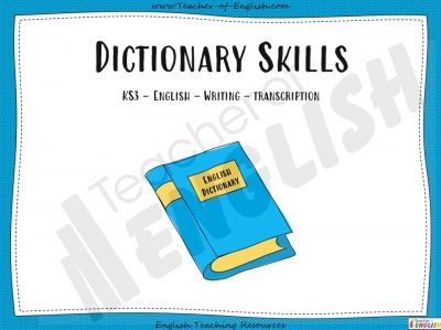 Dictionary Skills - KS3 Teaching Resources